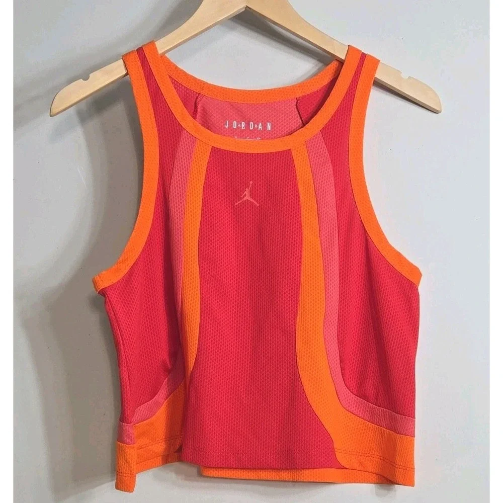 Jordan Jump Mesh Tank Women's Size L Color: Fire Red/Safety Orange/Lobster Sport